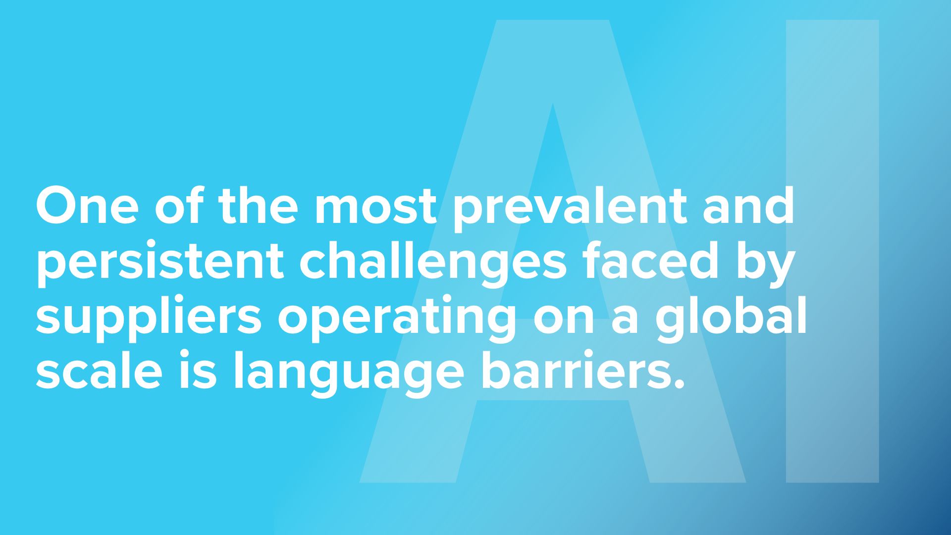 Language barriers in supply chain operations